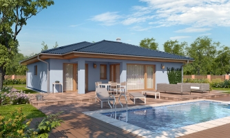 projekt bungalovu pre 5-7 osôb